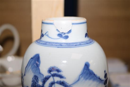An 18th Century blue & white vase